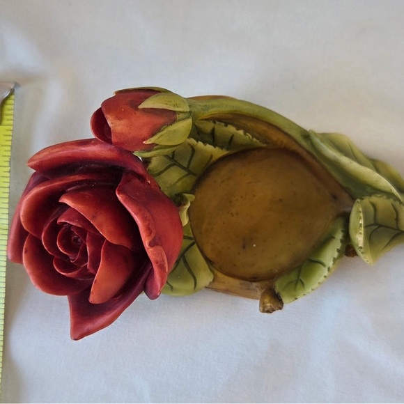 Eames Rose Tea Light Holder Decor Signed - Picture 7 of 9